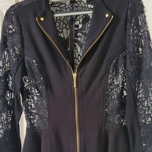 XOXO brand black lace peplum jacket
